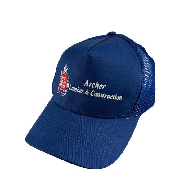 Archer Lumber Construction Trucker Hat Snapback Mesh Cap Value Quality Service - Picture 1 of 9